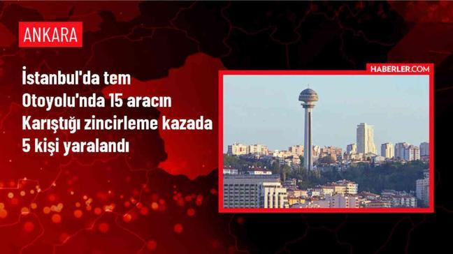 İstanbul'da TEM Otoyolu'nda Zincirleme Kaza: 5 Yaralı