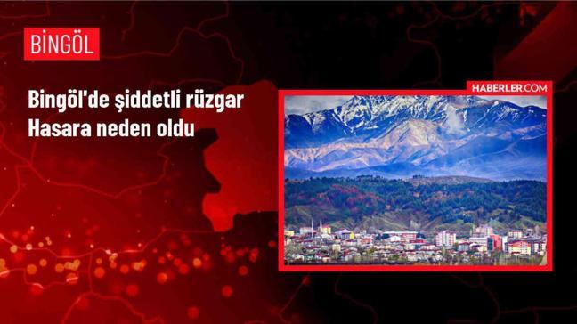 Bingöl'ün Solhan ilçesinde şiddetli rüzgar ağaçları devirdi