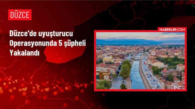 Düzce'de Uyuşturucu Operasyonunda 5 Şüpheli Yakalandı