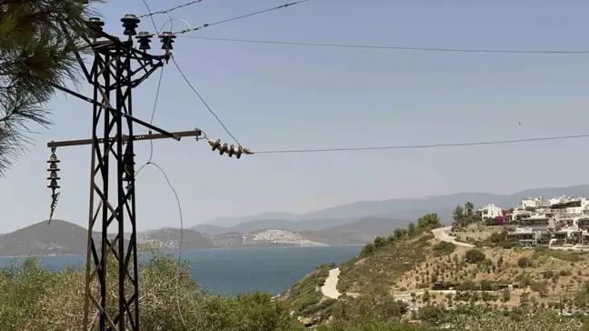 Bodrum Güvercinlik Adabükü'nde Elektrik Trafo Patlaması Sonrası Yangın Söndürüldü