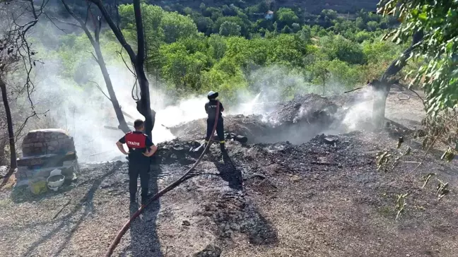 Çorum İskilip'te Bağ Evinde Yangın Çıktı