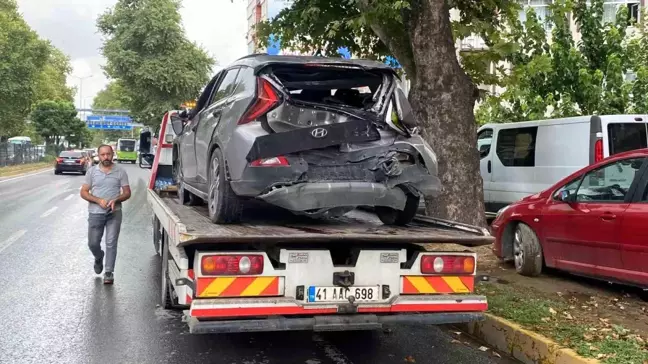 Kocaeli'de yağış sebebiyle tır trafik kazası