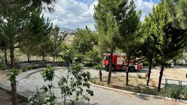 Samsun'da cami bahçesinde çıkan yangın söndürüldü