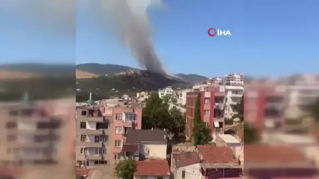 Erdek'te orman yangınına havadan ve karadan müdahale ediliyor