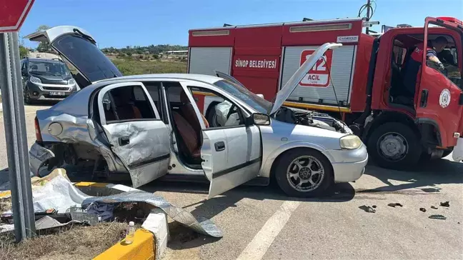 Sinop'ta trafik kazasında 8 kişi yaralandı