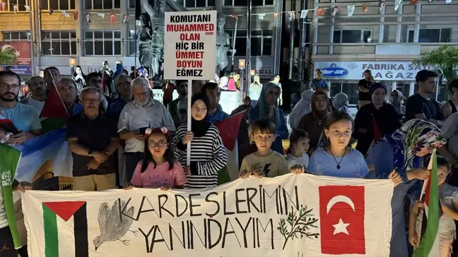 Burdur'da Hamas Siyasi Büro Başkanı İsmail Heniyye'nin İran'da suikasta uğraması ve İsrail'in Gazze'ye yönelik saldırıları protesto edildi