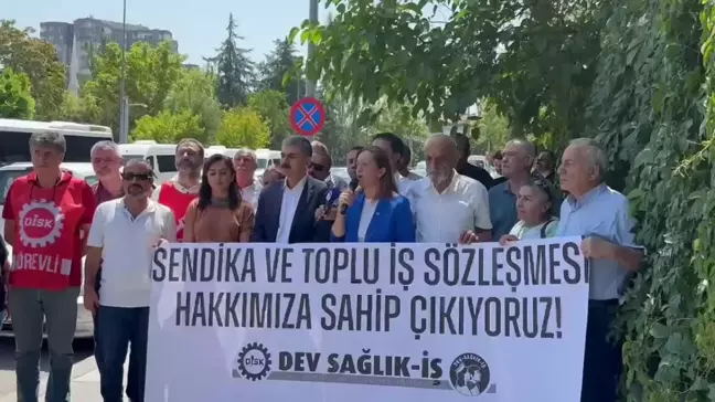 DİSK Genel Başkanı Arzu Çerkezoğlu, Dev Sağlık-İş Sendikası'nın baraj altında kalmasına tepki gösterdi