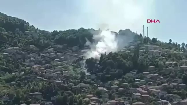 Zonguldak'ta Belediye Aracında Çıkan Yangın Ormana Sıçradı