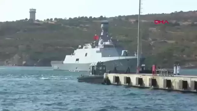 TCG Kınalıada Korveti, görev süresini tamamlayarak Foça Deniz Üs Komutanlığı'nda karşılandı