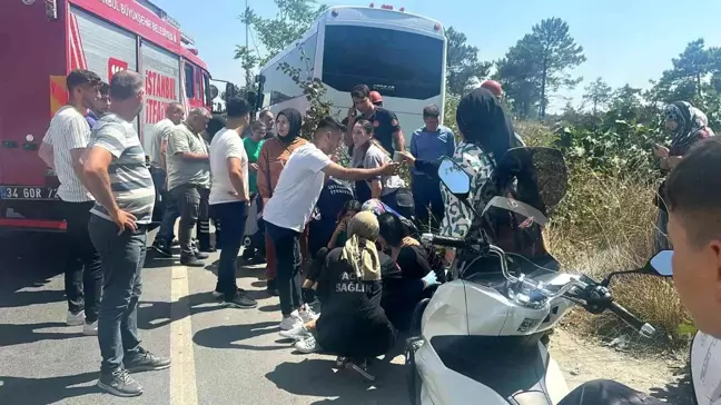 İstanbul'da işçi servisi kaza yaptı, 5 işçi yaralandı