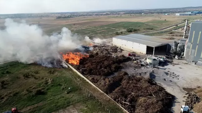 Kırklareli'nde geri dönüşüm tesisinde çıkan yangın söndürüldü