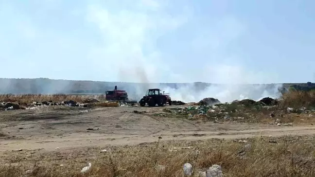 Kırklareli Babaeski'de çöplük yangını söndürüldü