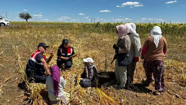 Edirne'de jandarma ekipleri vatandaşları bilgilendiriyor