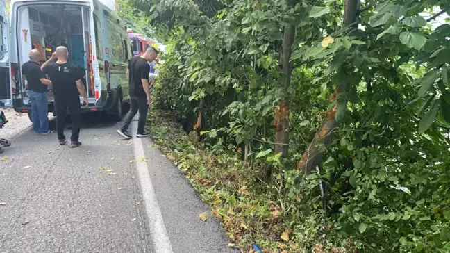 Trabzon'da freni boşalan araç ağaçlara çarptı: 3 yaralı