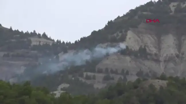 Burdur'da Yıldırım Sonucu Çıkan Orman Yangını Yağmurun Etkisiyle Söndü