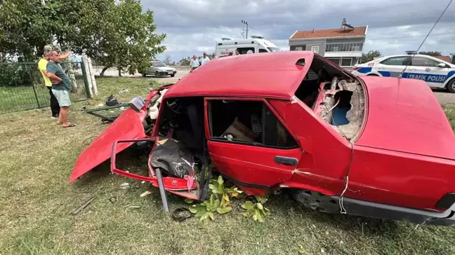 Sinop'ta Fiat Tofaş Otomobil Takla Attı: Sürücü Ağır Yaralandı