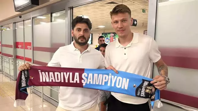 Trabzonspor'un Braga'dan kadrosuna kattığı Serdar Saatçı Trabzon'a geldi