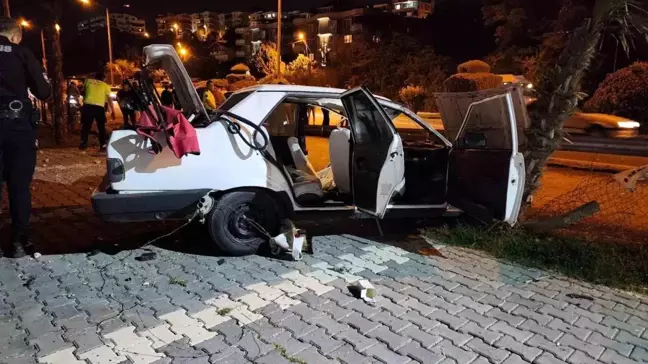 Bursa'da Kaldırıma Çarpan Otomobilin Sürücüsü Gözaltına Alındı