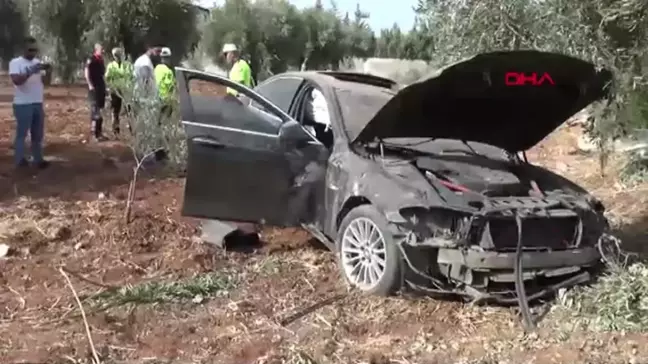 Kilis'te Takla Atan Otomobilin Sürücüsü Yaralanmadan Kurtuldu