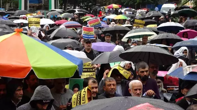 İran'da Hizbullah Lideri Nasrallah'ın Öldürülmesi Protesto Edildi