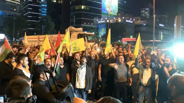 Hizbullah Lideri Nasrallah'ın Ölümü Protesto Edildi