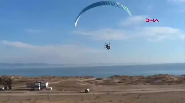 Paramotorla Uçuşta 4,5 Yaşındaki Eren Uyuyakaldı