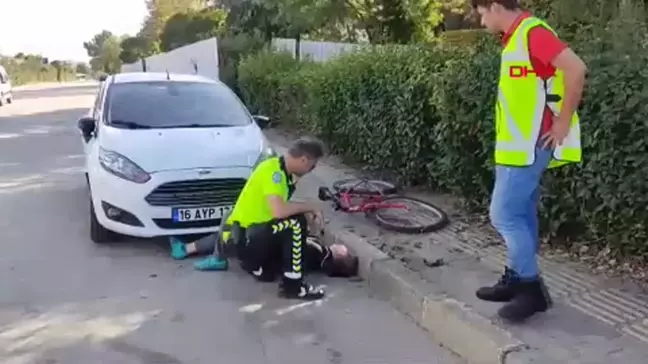 Bursa'da Bisikletli Çocuğa Otomobil Çarptı, Ağır Yaralandı