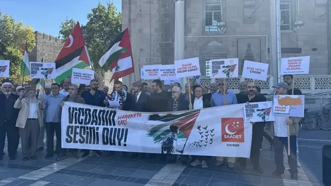 Kayseri'de İsrail Saldırılarına Protesto