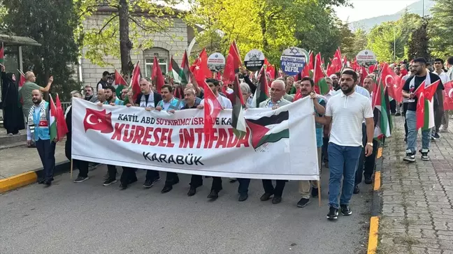 Karabük ve Kocaeli'de Filistin İçin Yürüyüş Düzenlendi