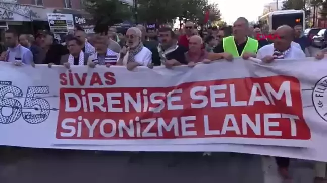 Sivas'ta Filistin'e Destek Yürüyüşü Düzenlendi