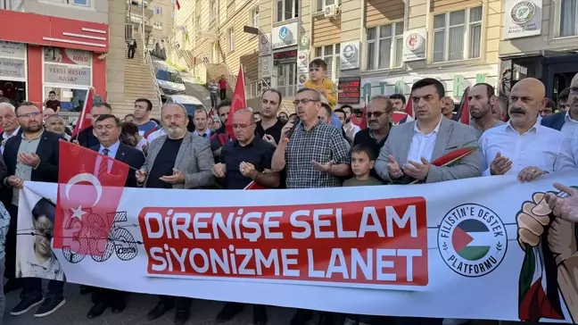 Trabzon, Artvin ve Bayburt'ta İsrail'in Filistin'e yönelik saldırıları protesto edildi