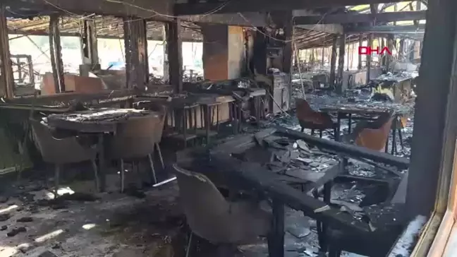 Körfez'deki Restoran Yangınında Hasar Gün Ağarınca Ortaya Çıktı