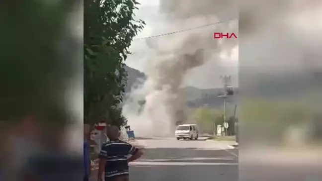 Kumluca'da Tur Otobüsünde Yangın Çıktı