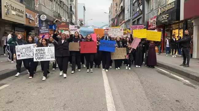 Zonguldak'ta Kadına Yönelik Şiddet Protestosu