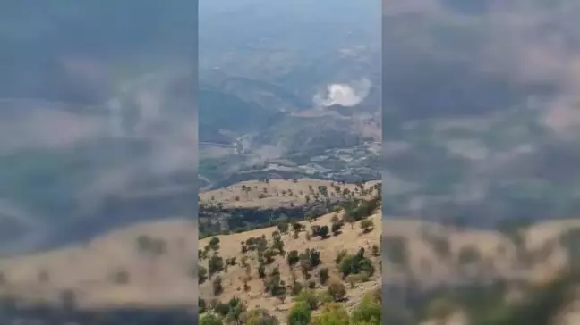 Malatya'daki Depremin Ardından Dağda Toz Bulutu Oluştu