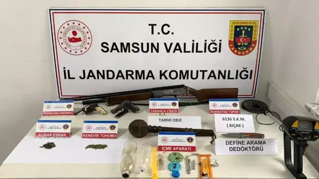 Samsun'da Silah ve Uyuşturucu Operasyonu: 5 Gözaltı