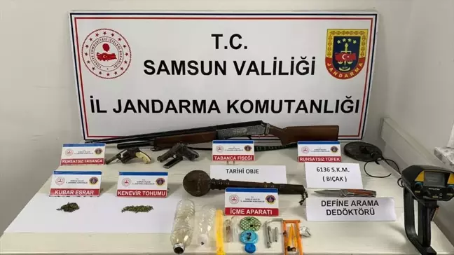 Samsun'da Silah Kaçakçılığı ve Uyuşturucu Ticareti Operasyonu: 5 Gözaltı