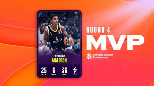 THY Euroleague 4. Haftası'nın MVP'si Theo Maledon Seçildi