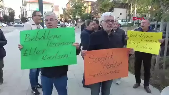 Edirne'de Yenidoğan Çetesi Protestosu