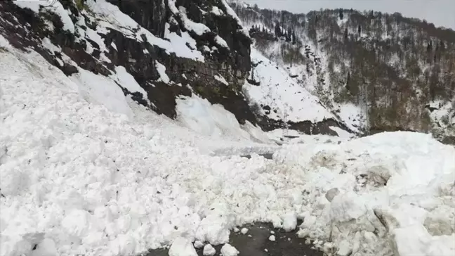 Artvin'de Çığ Düşmesi: 6 Köy Yolu Kapandı