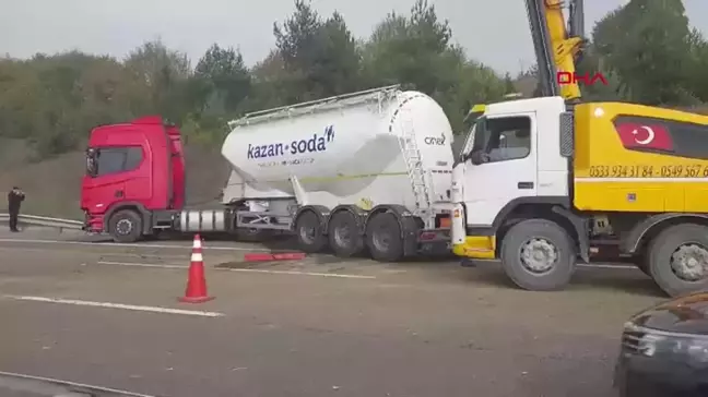 Bolu'da Soda Yüklü Tanker Kazası: 2 Yaralı