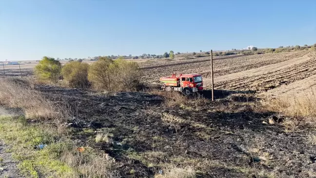 Çanakkale'de Otluk Alanda Yangın Çıktı, Müdahale Edildi