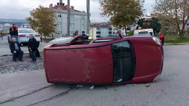 Samsun'da Sürekli Kazaların Meydana Geldiği Yolda Yeni Kaza