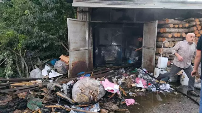 Karabük'te Restoranın Kazan Dairesinde Yangın