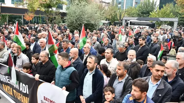 Batman'da Sivil Toplum Kuruluşları İsrail Saldırılarını Protesto Etti