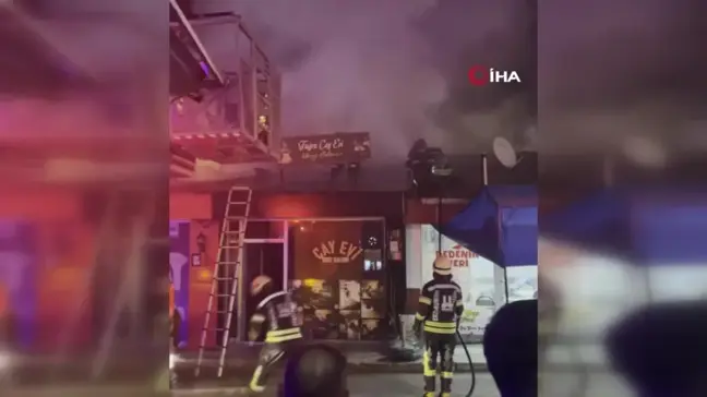 Erzurum'da Çay Ocağında Yangın Paniği