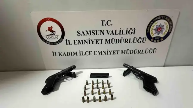 Samsun'da Kadının Evinde 2 Ruhsatsız Tabanca Ele Geçirildi