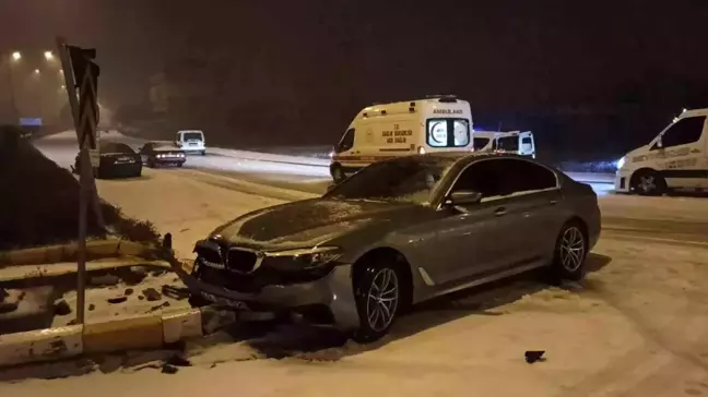 Konya'da Kar Yağışı Trafik Kazalarına Neden Oldu