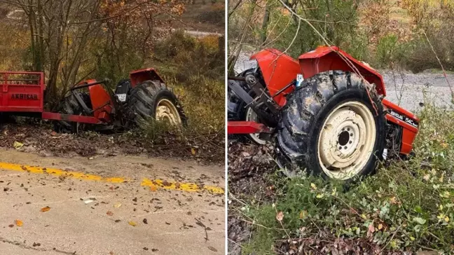 Traktör devrildi 1 kadın hayatını kaybetti, 3 yaralı