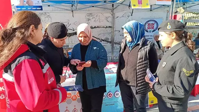 Edirne'de Kadına Yönelik Şiddete Karşı KADES Tanıtıldı